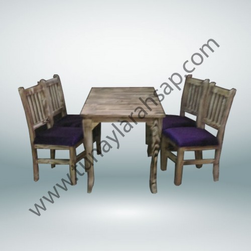 mss0029 Feyza Ahşap Masa Sandalye